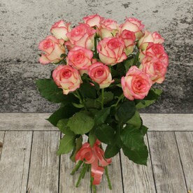 15 нежно розовых роз