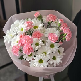 Очаровательные ромашки с диантусами