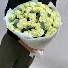 Роза шт, Эвкалипт шт, Стильная упаковка шт, шт