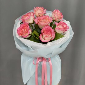 Розовые розы с проволОкой🎀