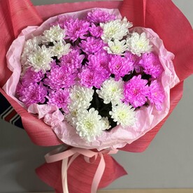 Букет из кустовых хризантем