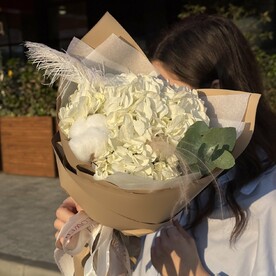Эвкалипт, Гортензия, Пленка дизайнерская, Открытка