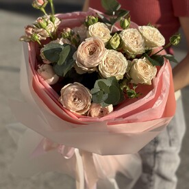 Пион салмон шиффон, Пленка дизайнерская, Открытка