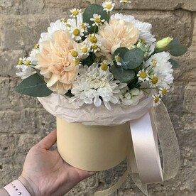 Диантус, Хризантема кустовая, Матрикария, Коробка, Оазис