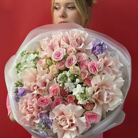 Роза французская, Маттиола, Роза кустовая, Дизайнерская упаковка