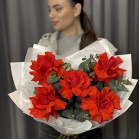 Моно букет французские розы (5)