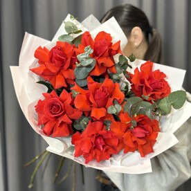 Моно букет из французских роз (7шт)