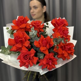 Моно букет из 9 французских роз