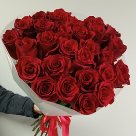 Красные розы 25 шт