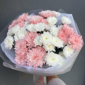 Букет 9 кустовых хризантем