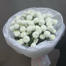 Монобукет из кустовых хризантем