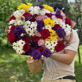 Хризантема кустовая, Роза, Лизиантус Эустома, Крафт