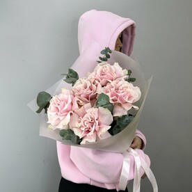 Роза французская, Эвкалипт, Дизайнерская упаковка