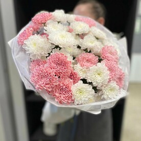 Букет из 9 кустовых хризантем