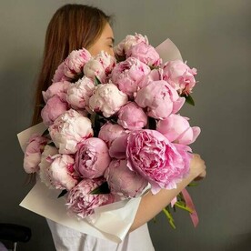 Монобукет из 25 ароматных пионов 💓