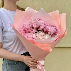 Пионы розовые 5 шт