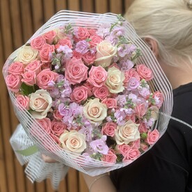 Роза талеа, Роза кустовая, Маттиола, Пленка дизайнерская