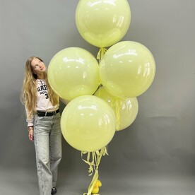Лимонный гигантские шары 60 см с эффектом стекла! Фонтан с гелием