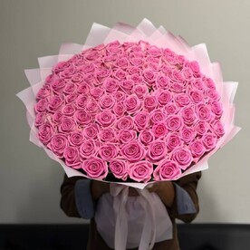 Букет из 75 розовых роз