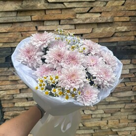 Букет хризантема калимба и ромашка