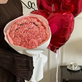 Монобукет розовых кружевных диантусов