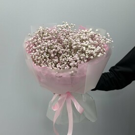 Букет из 7 веток розовой гипсофилы