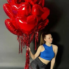 Фольгированные гелиевые сердца