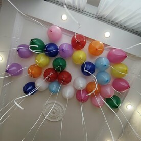 Гелиевые шары под потолок разноцветные 30 шт