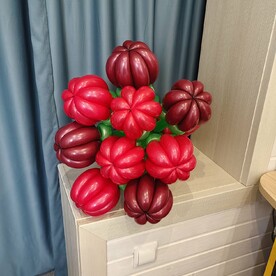 Букет из бордовых и красных Тюльпанов