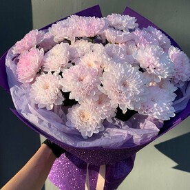 Блестящий комплимент из хризантем 💜