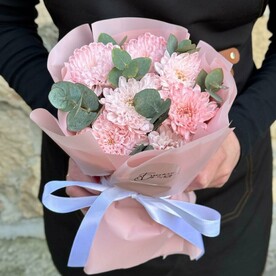 Хризантема кустовая, Эвкалипт, Пиафлор, Пленка матовая