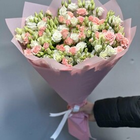 Лизиантус Эустома, Роза кустовая, Дизайнерская упаковка