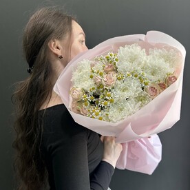 Хризантема кустовая, Роза кустовая, Ромашка, Пленка корейская