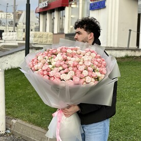 Роза пионовидная кустовая, Дизайнерская упаковка