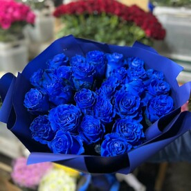 Букет из 25 синих роз Эквадор