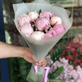Букет из 9 Пионов Сара
