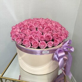 101 Шикарная Роза в Шляпной коробке