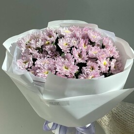 Букет кустовых фиолетовых хризантем Violet