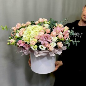 Сборная коробка с гортензией 🎁