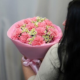 Букет Танацетум и Диантус