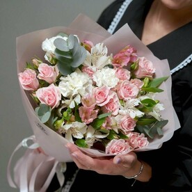 Букет нежность розовая