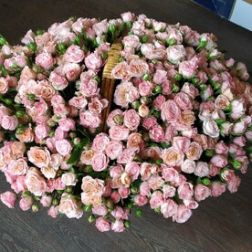 Корзина 101 кустовая роза