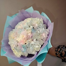 Букет из радужной гвоздики (11 шт)