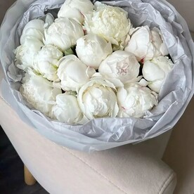 Букет из белых пионов (19 шт)