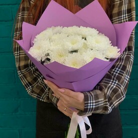 Букет из 5 хризантем
