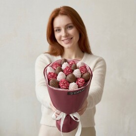 Букет из клубники, клубника в шоколаде Кокосовый поцелуй