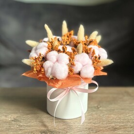 Лагурус, Хлопок, Лимониум, Тишью, Коробка, Оазис