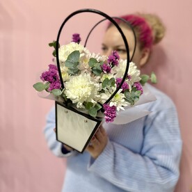 Диантус, Хризантема кустовая, Статица, Эвкалипт