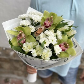 Букет живых цветов Фисташка