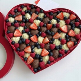 Сердце с клубникой в шоколаде ❤️Клубника в шоколаде